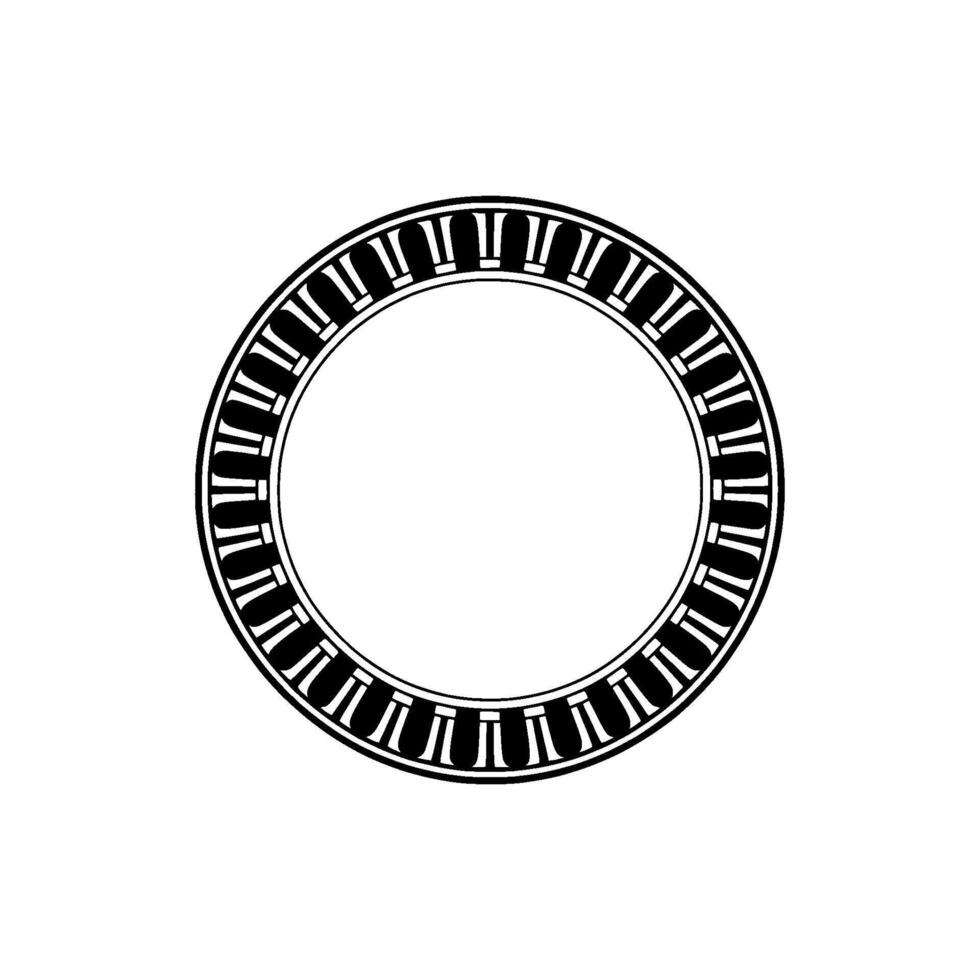 Minimalist Piano Key Border, Circular vector