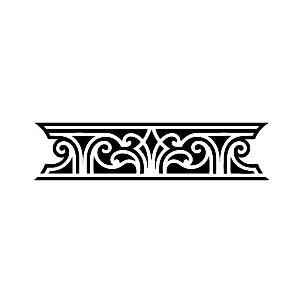 Intricate Black Ornamental Border, Vintage Style, Art nouveau vector