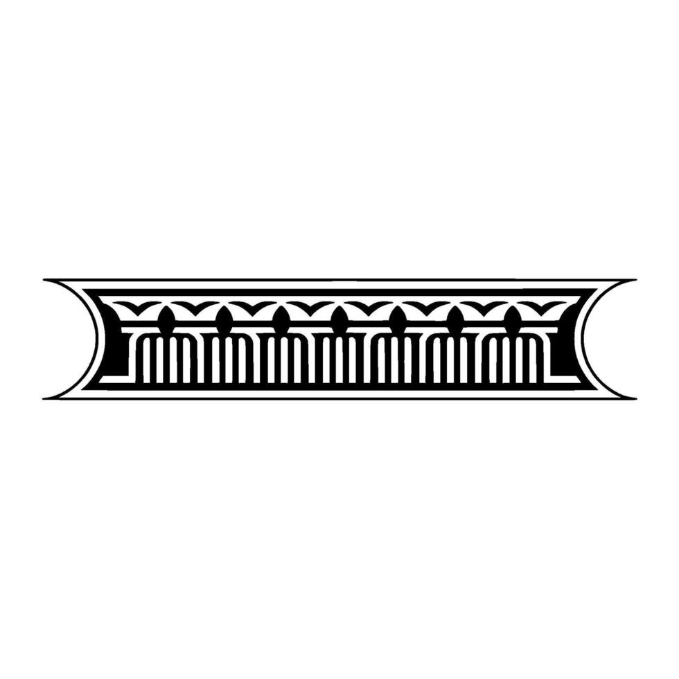 Geometric Deco Border, Stylized Ornamentation - Ornament - Symmetrical vector