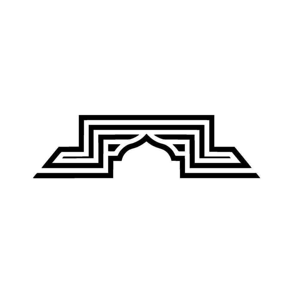 Geometric Archway, Minimalist, Modern Emblem - Arch - Geometry vector