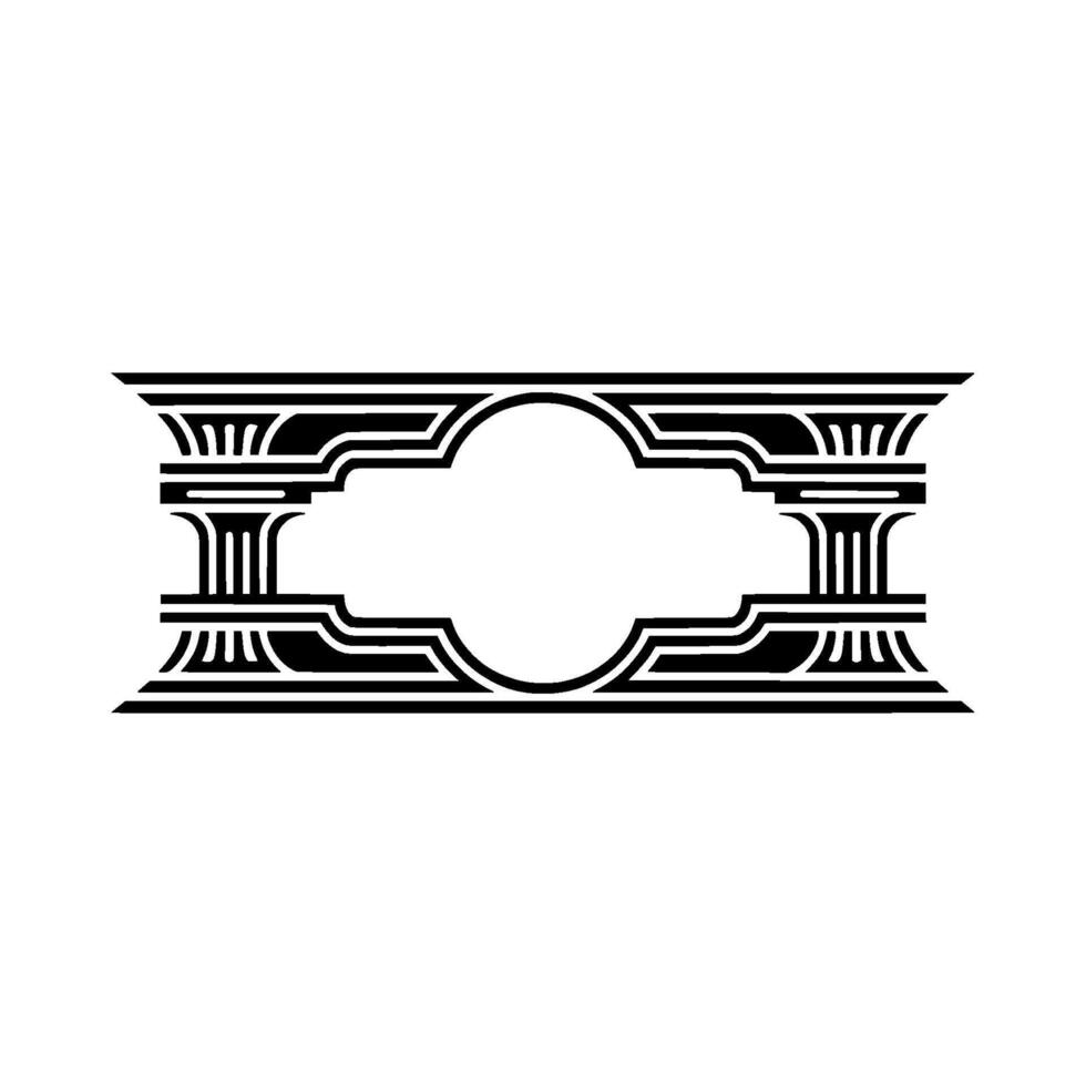 Art Deco Ornament, Geometric Frame, Elegant, Symmetry - Art deco vector