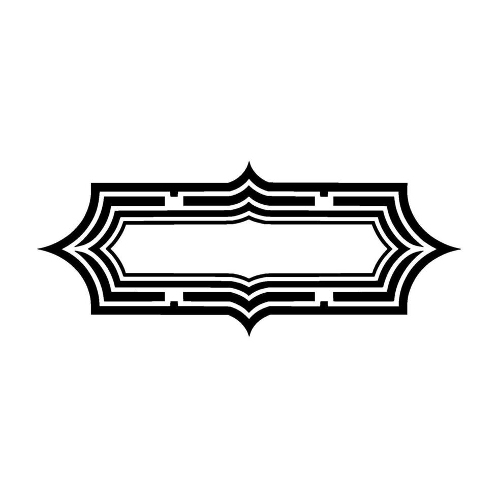 Art Deco Border, Geometric Ornament, Elegant, Retro vector
