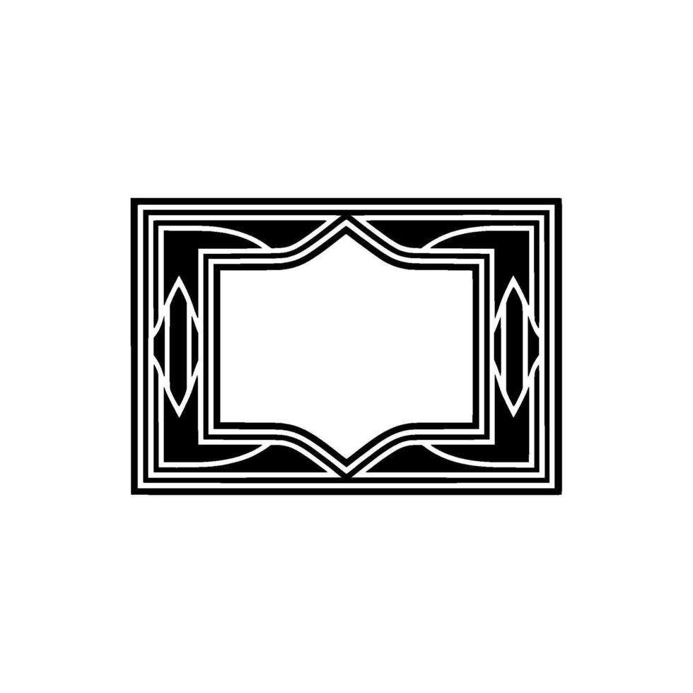 Art Deco Frame, Geometric Ornamentation, Minimalist, Retro - Art deco vector