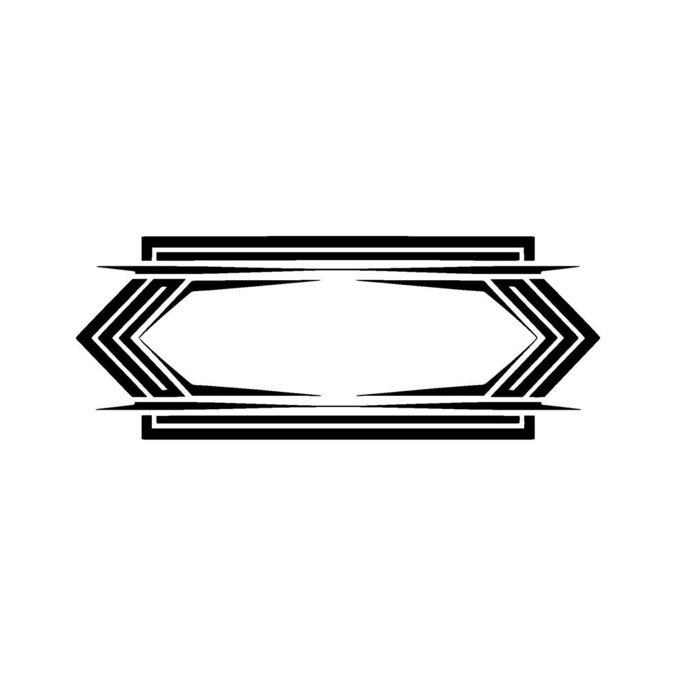 Geometric Deco Frame, Minimalist Element - Border vector
