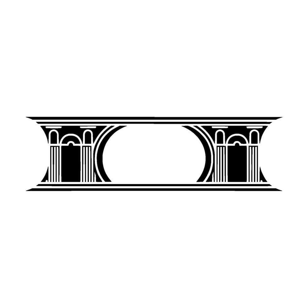 Art Deco Column Border, Geometric Elegance - Art deco vector