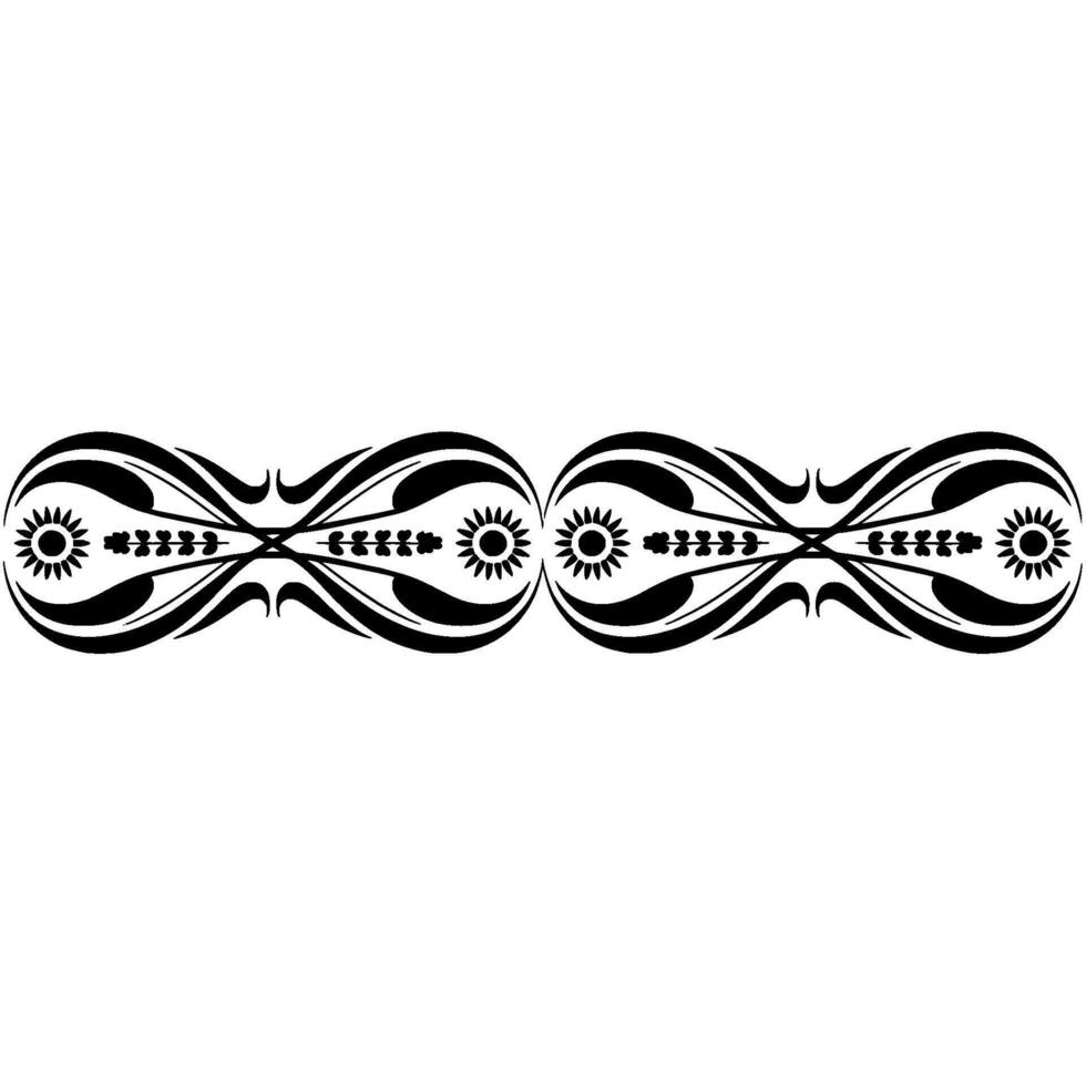 Intricate Black Infinity Border, Tribal vector