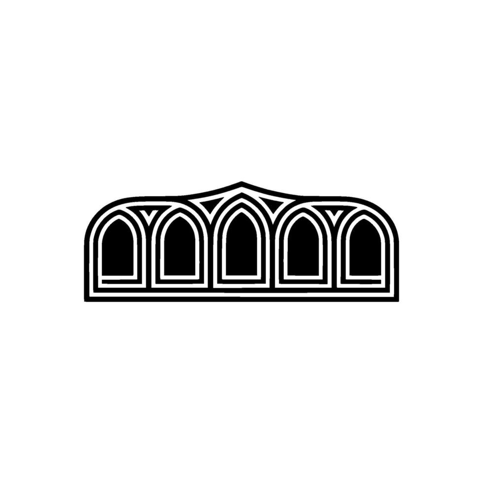 Gothic Archway Silhouette, Minimalist, Arch - Linear vector