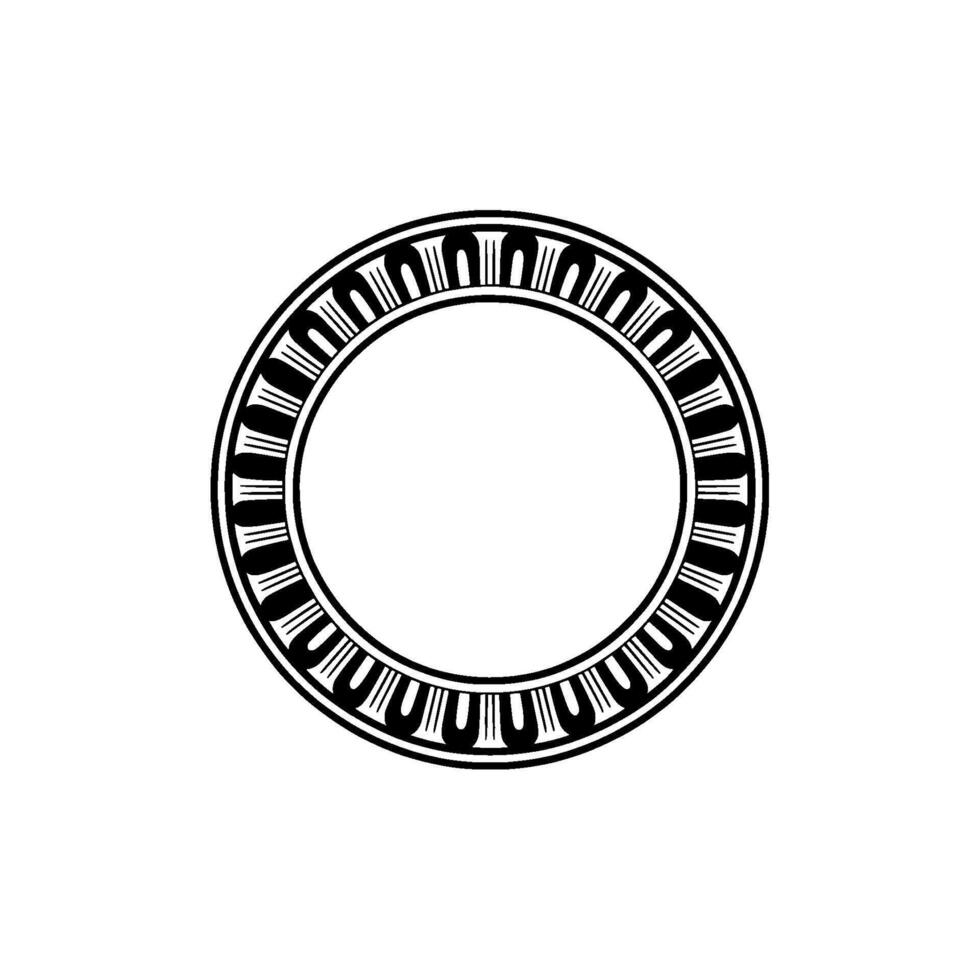 Geometric Circle Frame, Minimalist, Elegant Border - Pattern vector