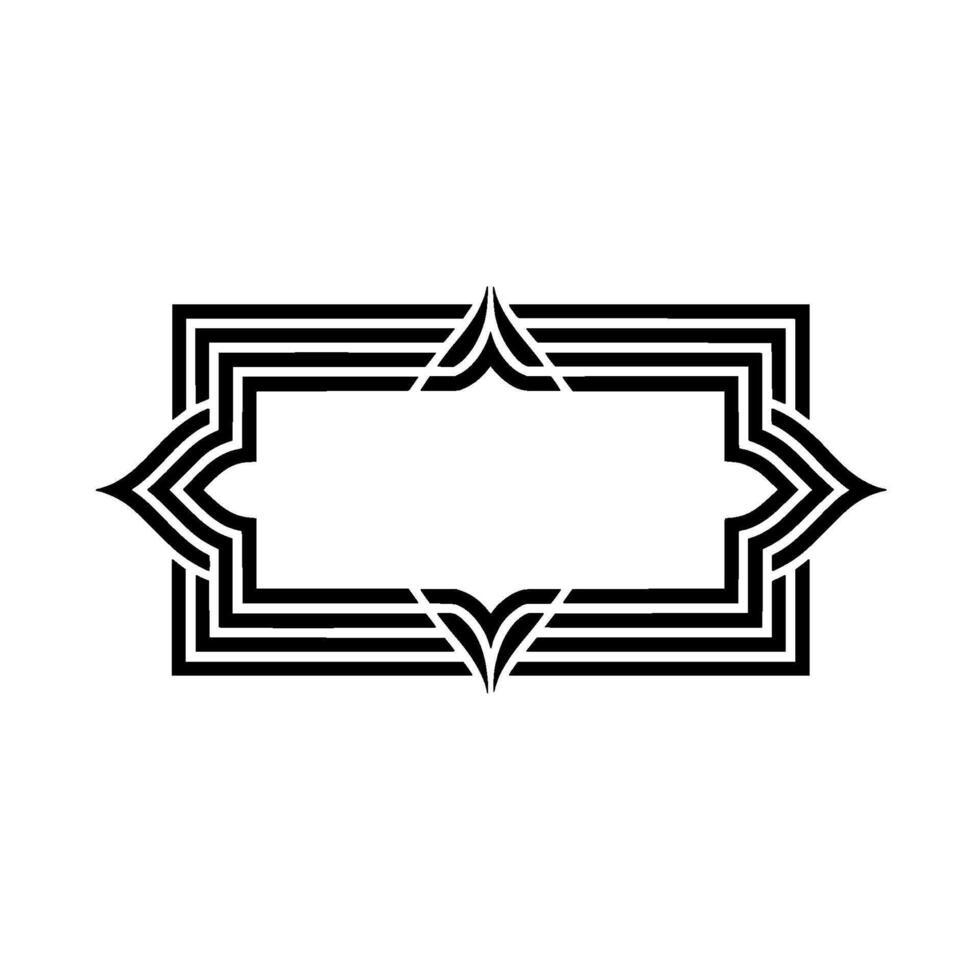 Art Deco Frame, Geometric Ornament, Elegant Border - Line vector