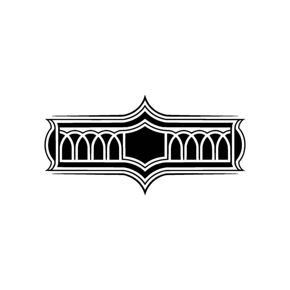 Art Deco Emblem, Geometric Ornament, Vintage, Retro vector