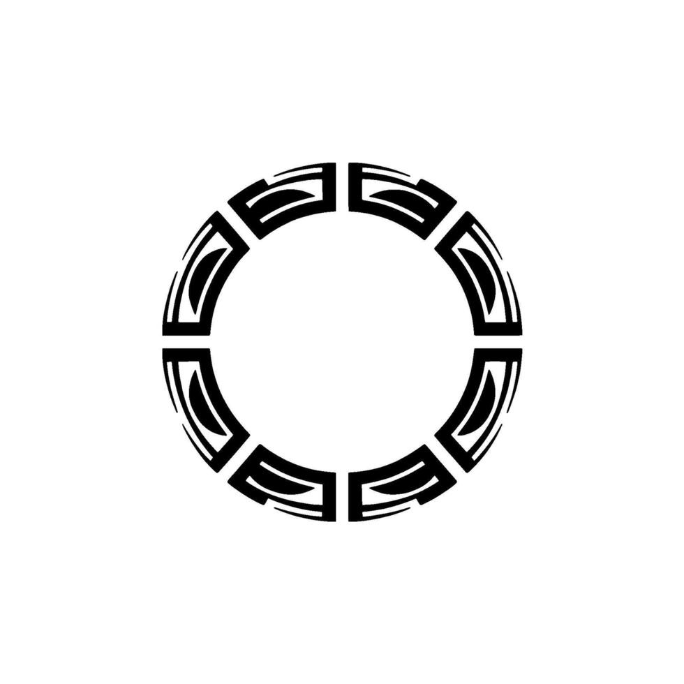 Geometric Tribal Circle, Minimalist, Circular Motif, Abstract vector