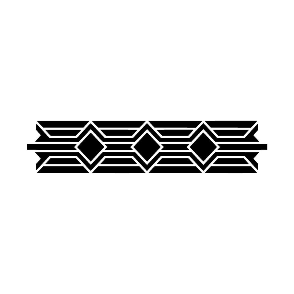 Geometric Deco Border, Streamlined, Minimalist Pattern, Linear vector