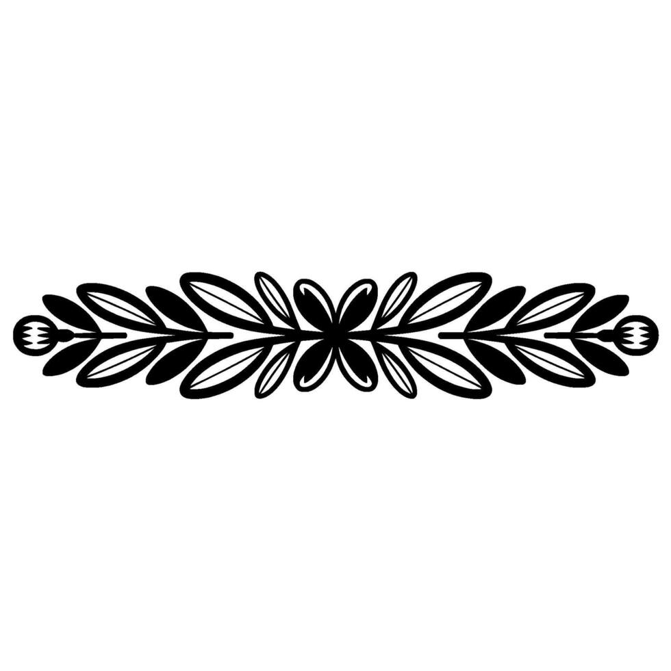 Elegant Botanical Border, Vintage Style - Laurel vector