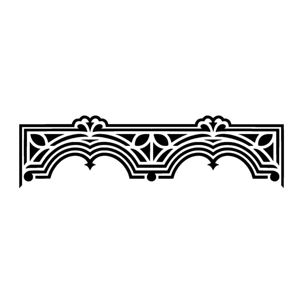 Art Deco Ornament Border, Geometric, Elegant Detail, Artdeco - Pattern vector