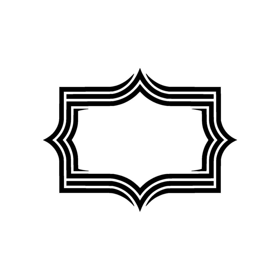 Elegant Deco Border, Minimalist, Blank Space - Geometric vector