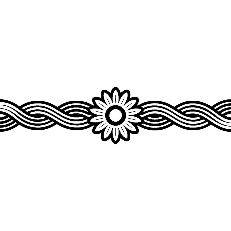 Celtic Knot Floral Border, Vintage Element vector