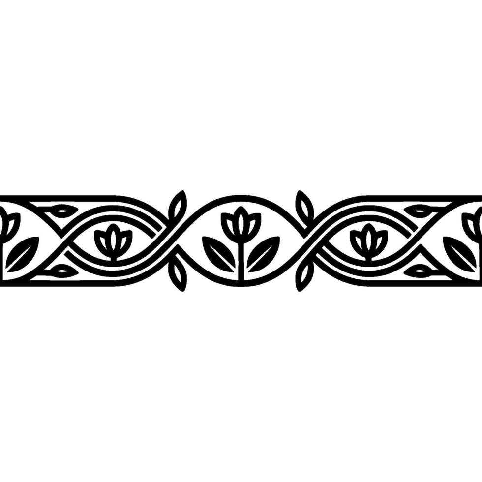 Intricate Floral Border, Celtic, Elegant Ornamentation vector