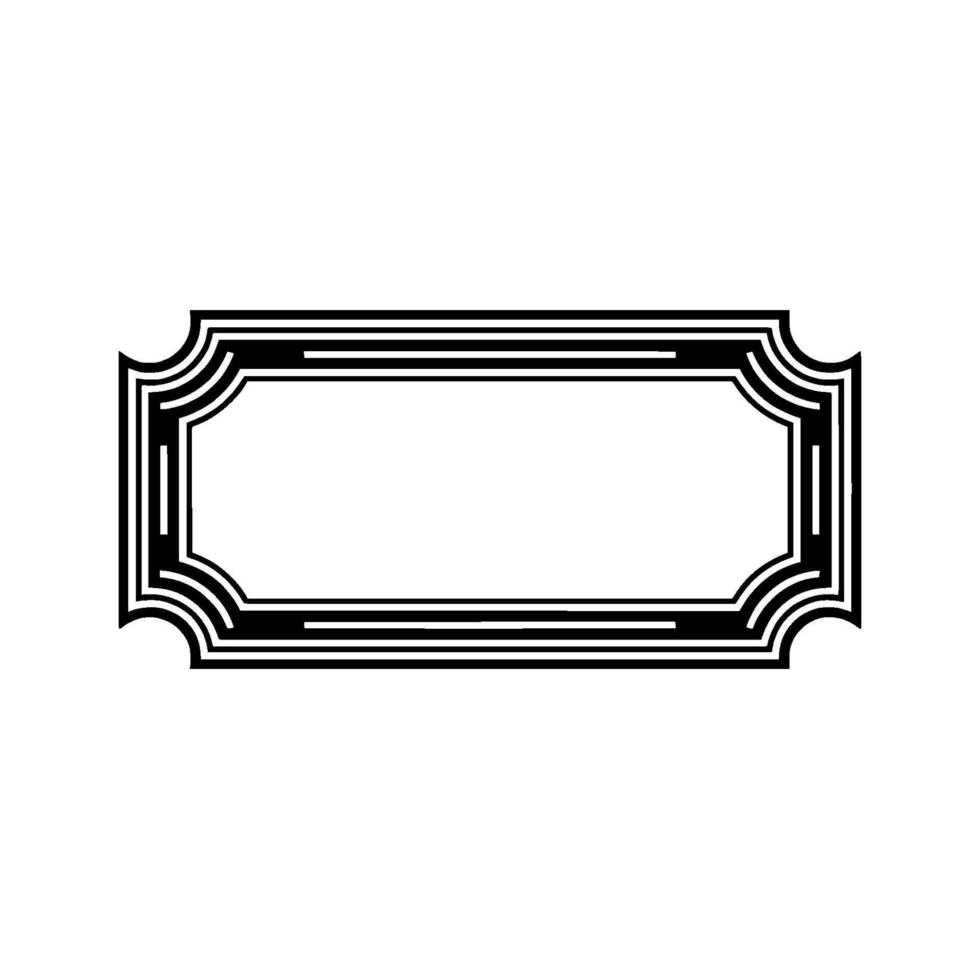 Art Deco Frame, Elegant Border, Vintage, Minimalist Style, Pattern - Geometric vector