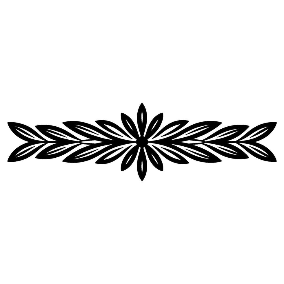 Stylized Floral Border, Elegant Element, Leaf vector