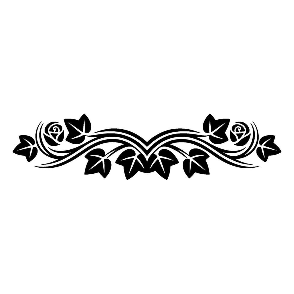 Elegant Ivy Border, Vintage Element vector