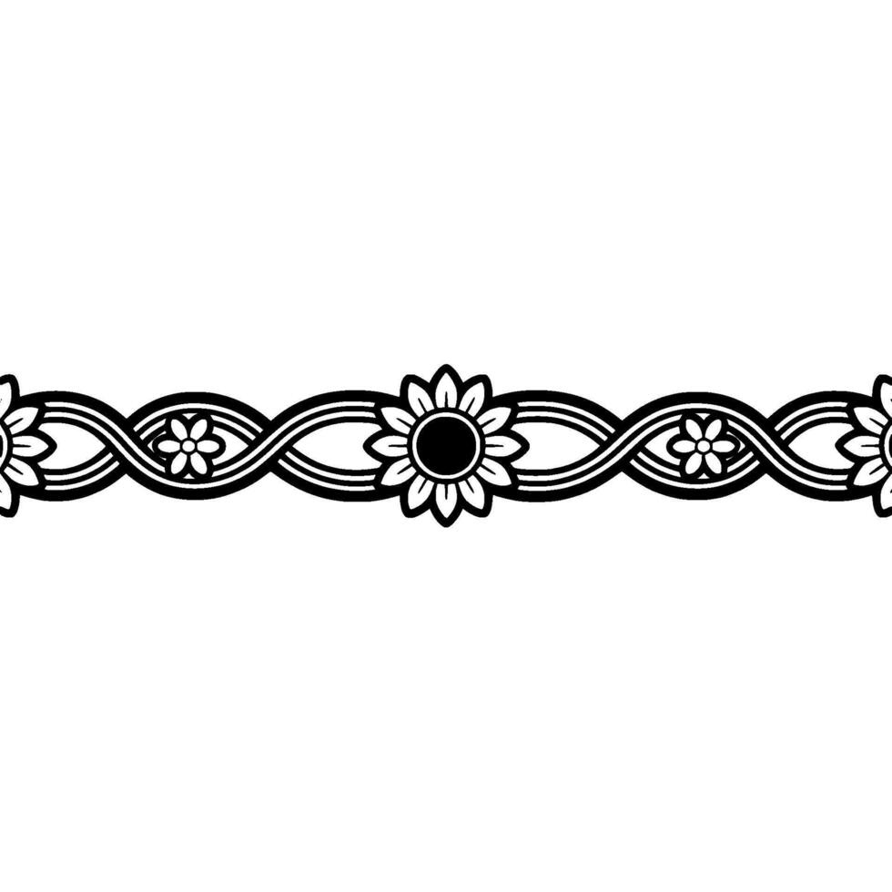 Celtic Floral Border, Intricate, Vintage Motif vector