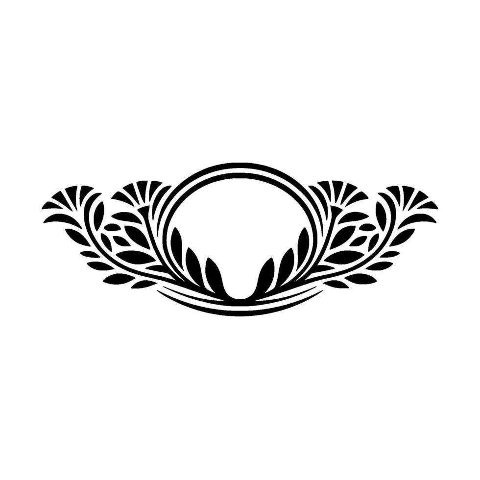 Elegant Laurel Wreath Border, Vintage - Floral vector