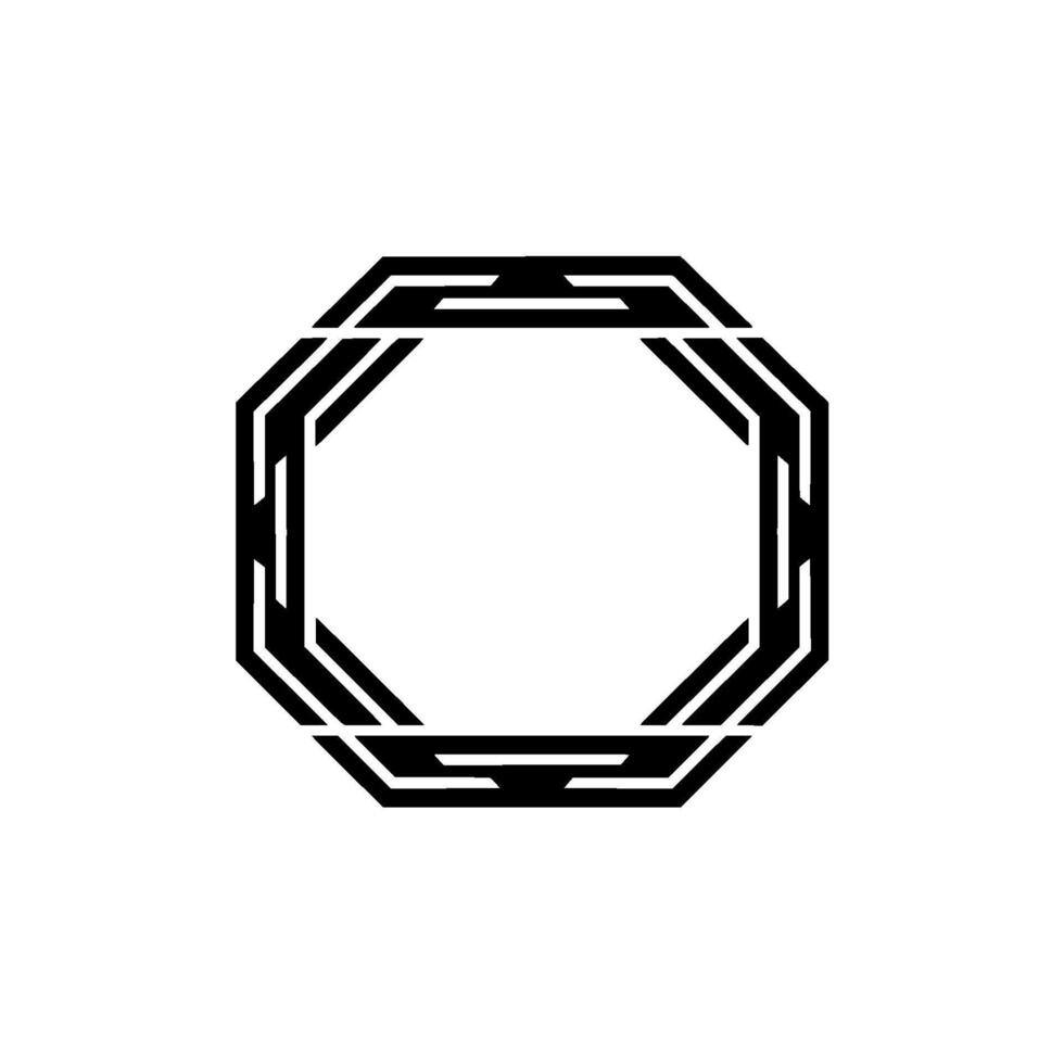 Geometric Octagon Frame, Minimalist, Modern Abstract - Pattern vector