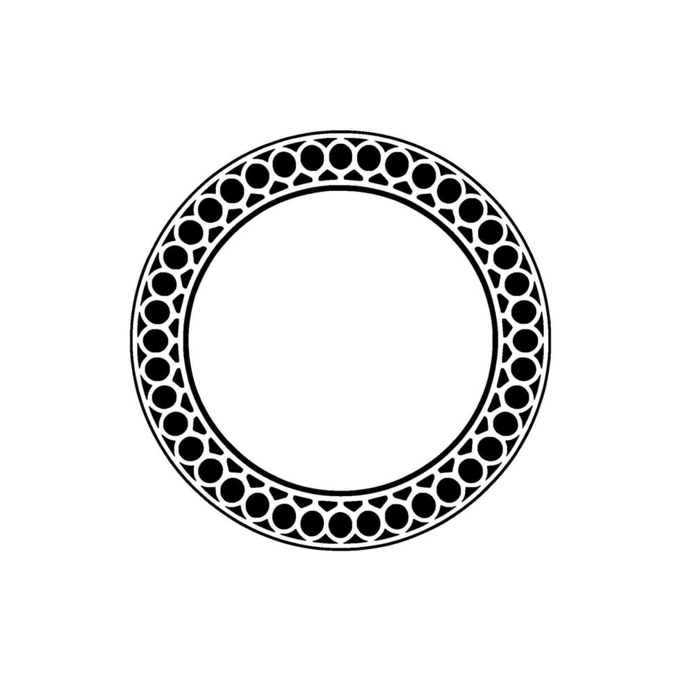 Geometric Circle Frame, Stylized Ornamentation, Ornament vector
