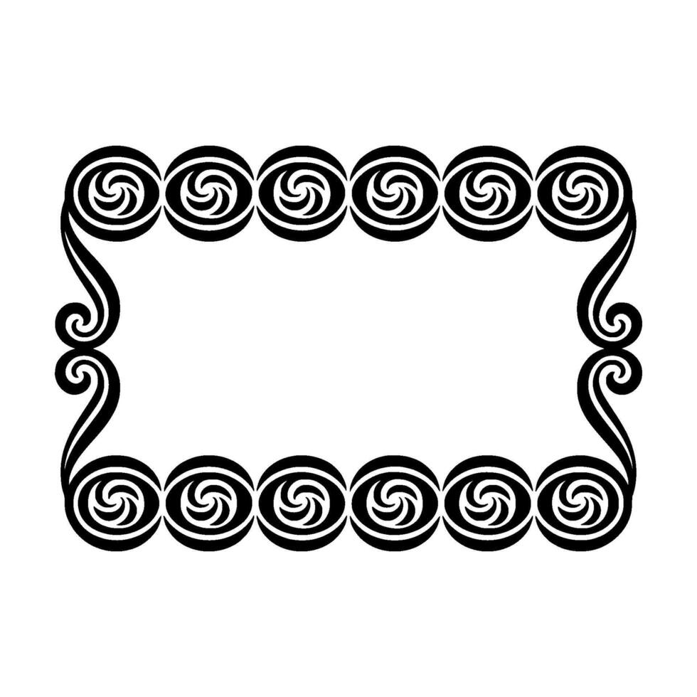 Intricate Celtic Spiral Border, Elegant Element vector