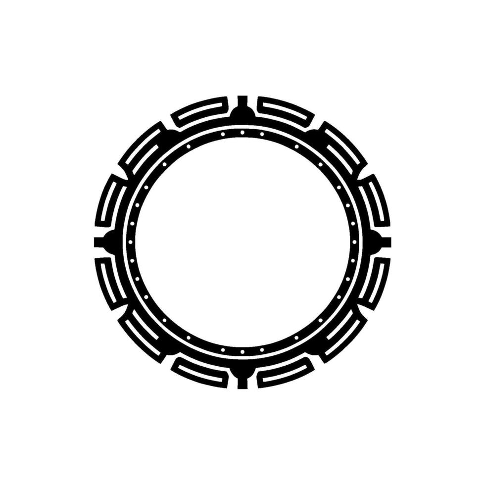 Geometric Portal, Futuristic Ring, Minimalist vector