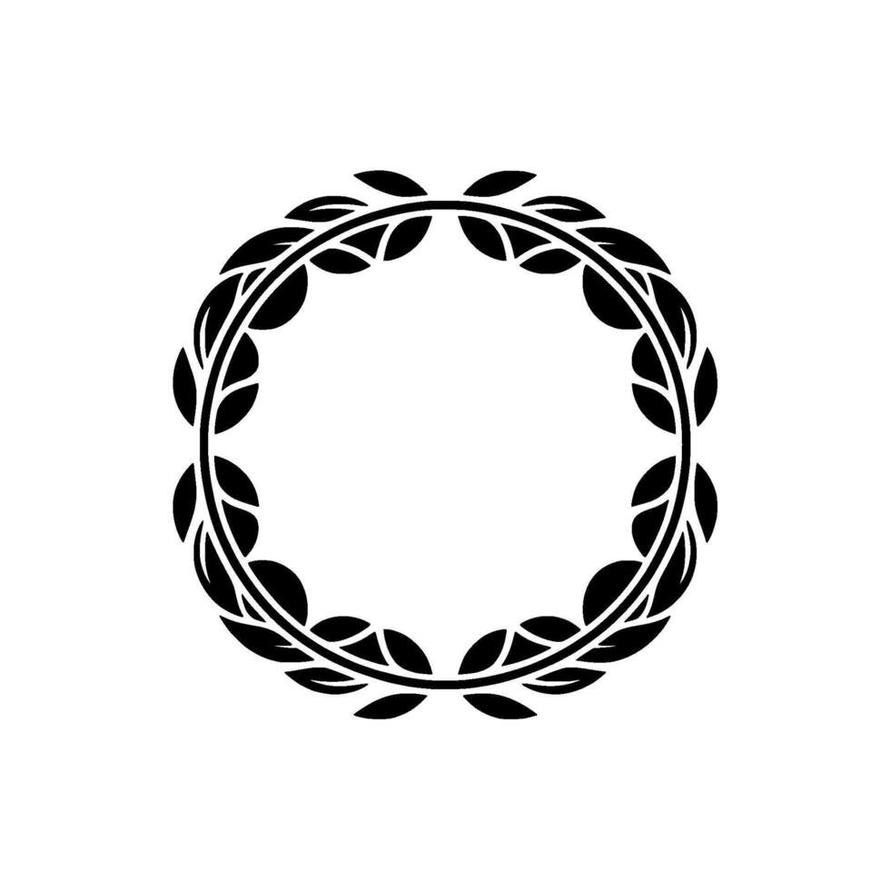 Elegant Laurel Wreath Border, Vintage Element vector