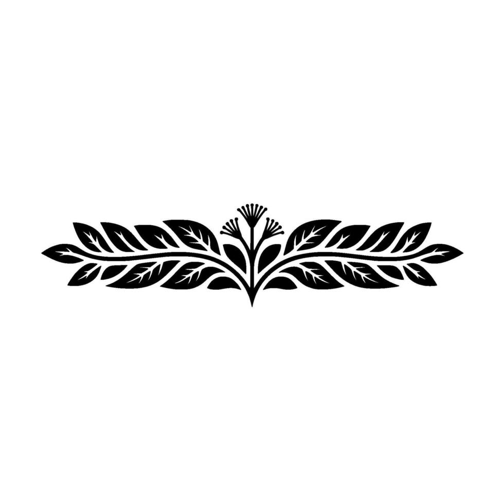 Elegant Botanical Border, Vintage Style - Branch vector
