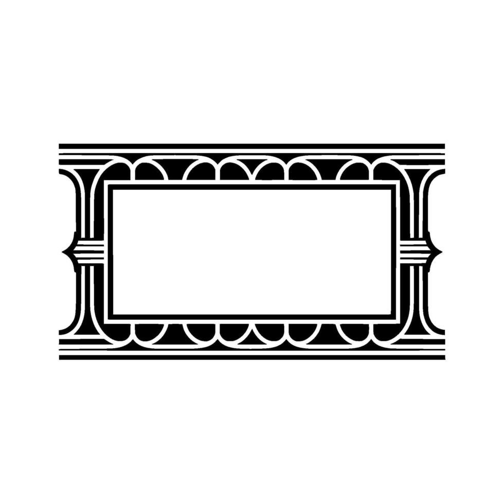 Art Deco Frame, Elegant Border, Vintage, Minimalist Style, Retro - Art deco vector