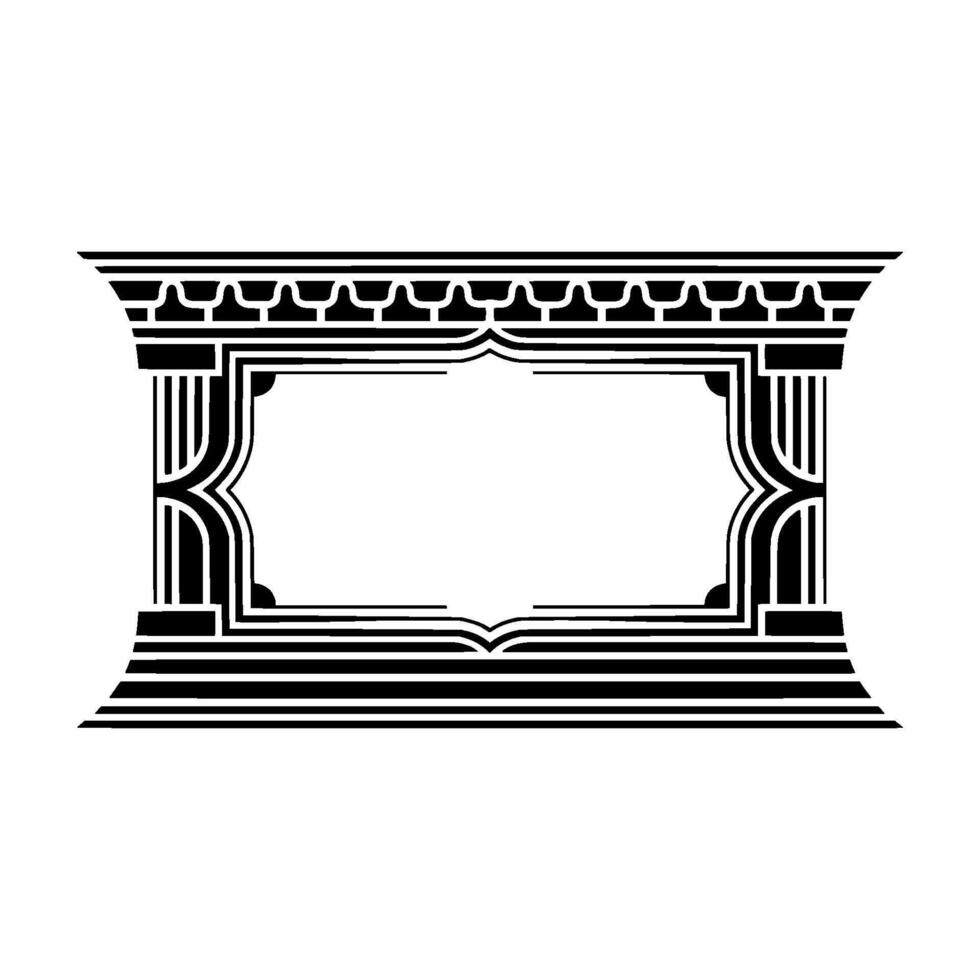 Art Deco Frame, Geometric Elegance, Vintage, Linear vector