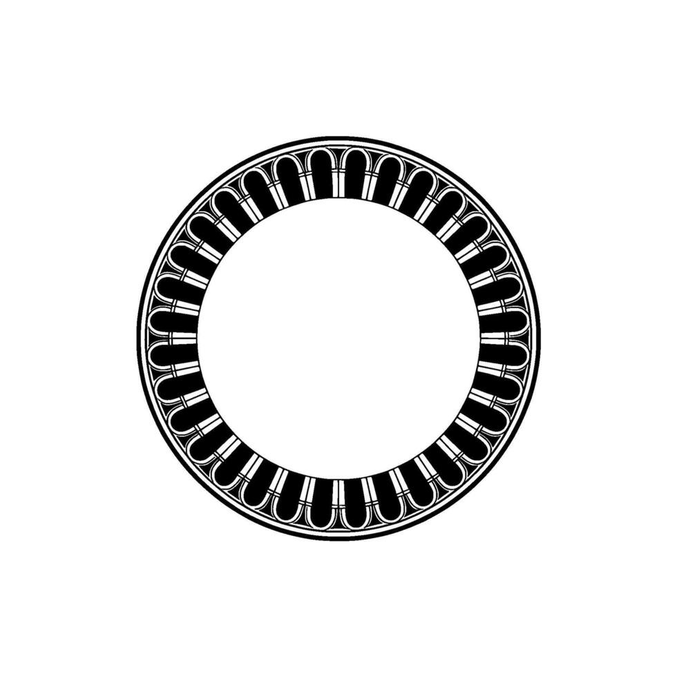 Elegant Circular Ornament, Vintage, Minimalist Frame, Art nouveau vector