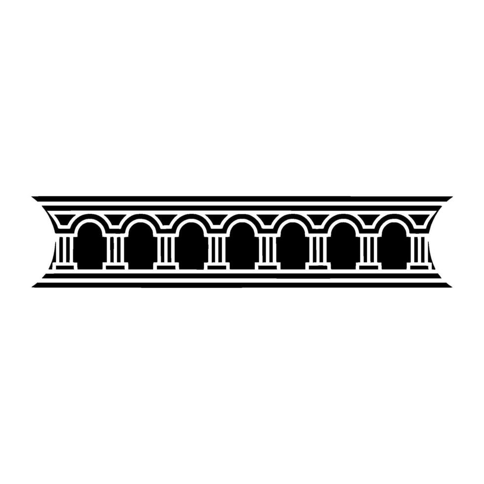 Geometric Archway Border, Vintage Style, Minimalist vector