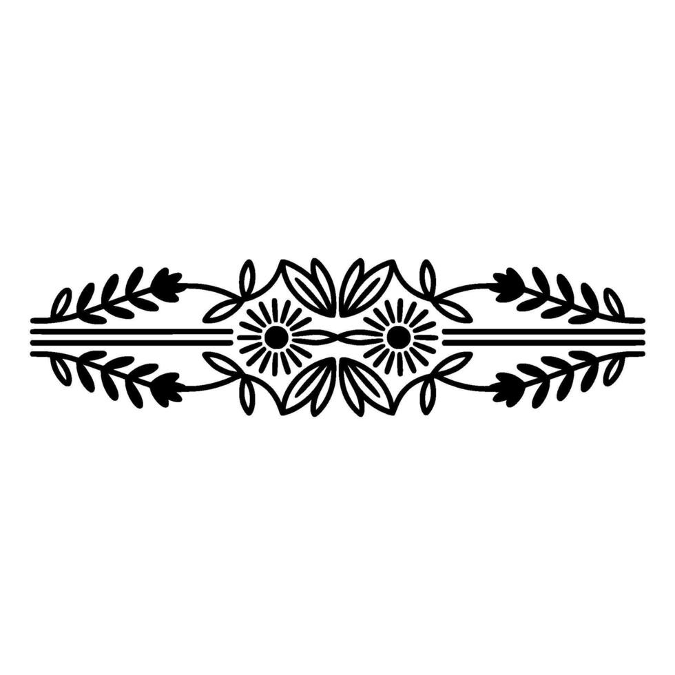 Elegant Floral Border, Vintage Element - Divider vector