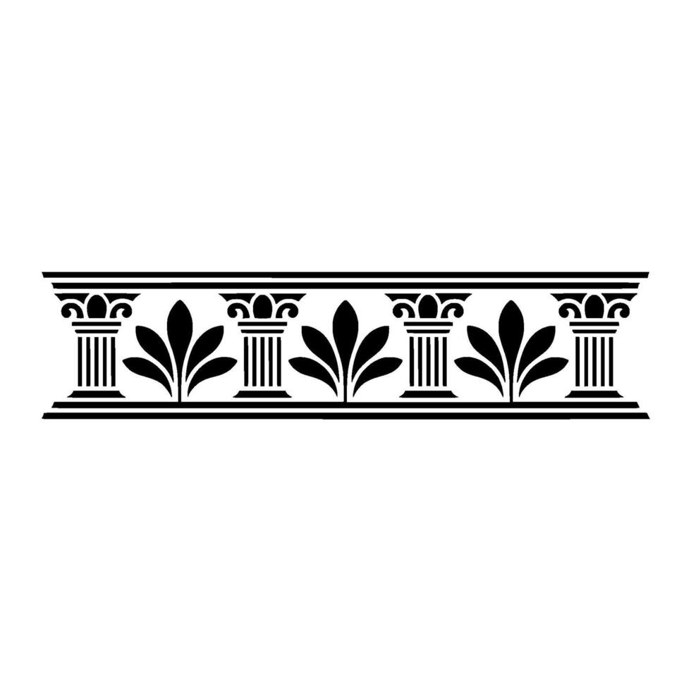 Classical Column Border, Elegant, Minimalist Illustration vector