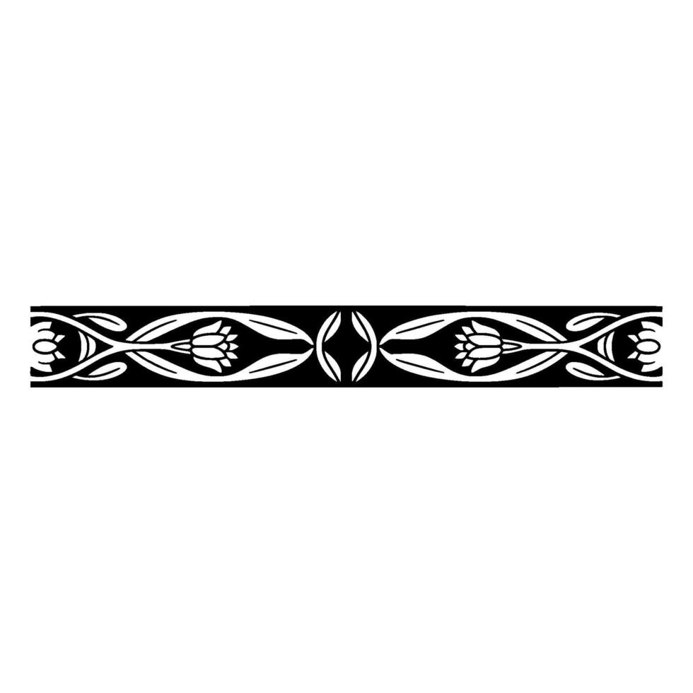 Elegant Floral Border, Art Nouveau - Art nouveau vector