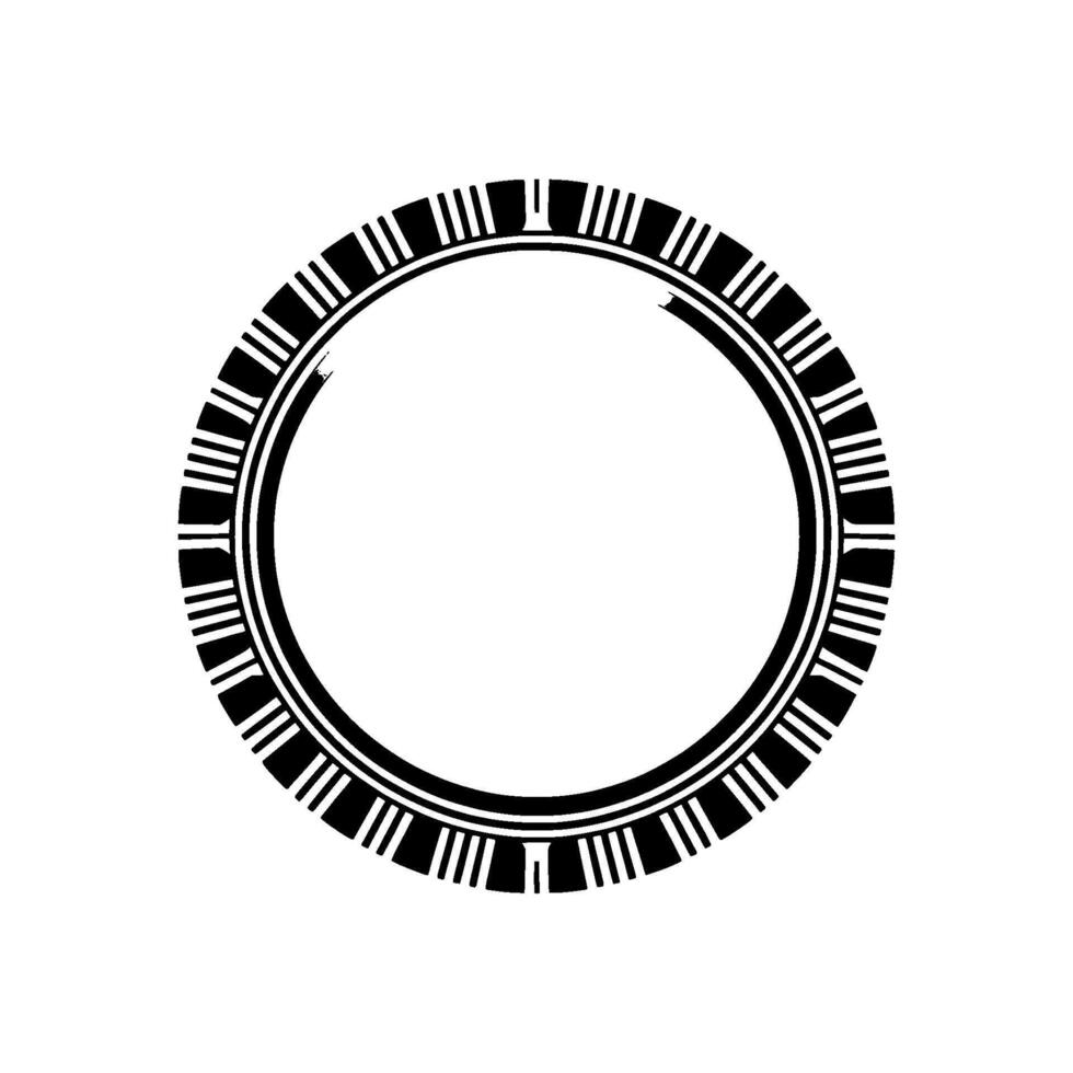 Geometric Circle Emblem, Retro, Minimalist - Badge vector