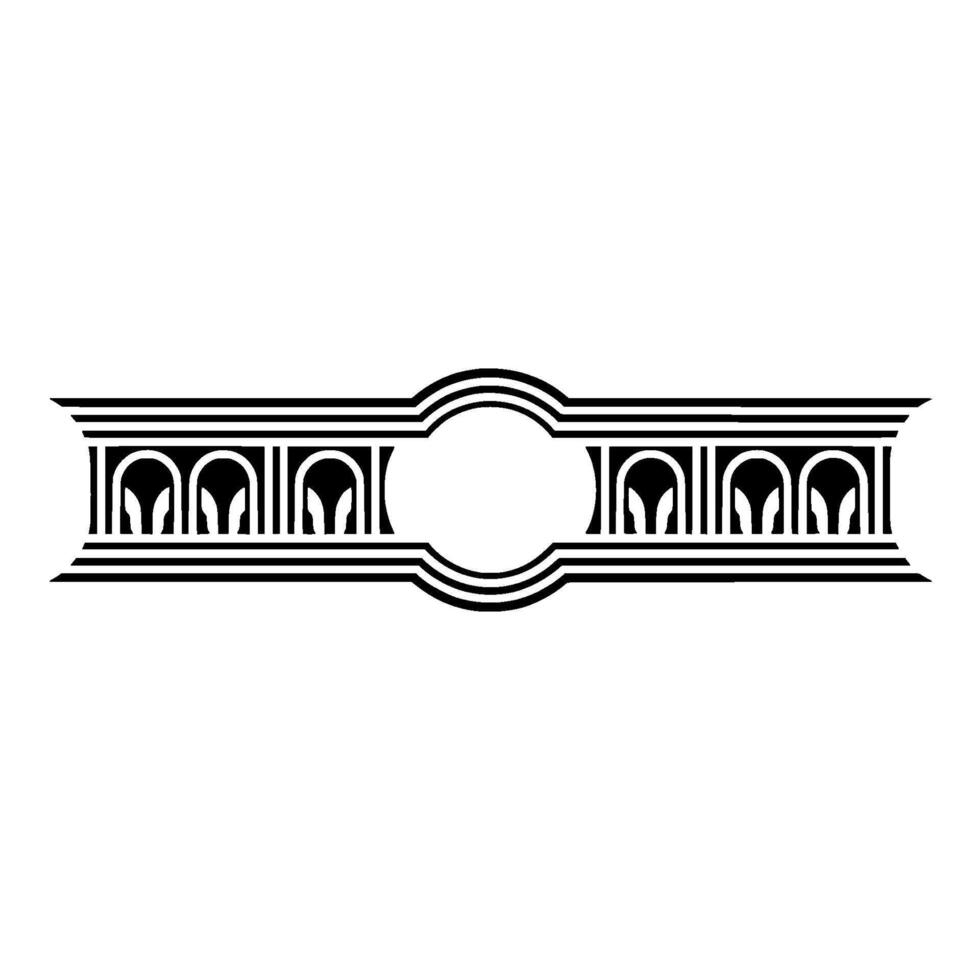 Art Deco Border, Geometric Ornamentation, Elegant, Ornament vector