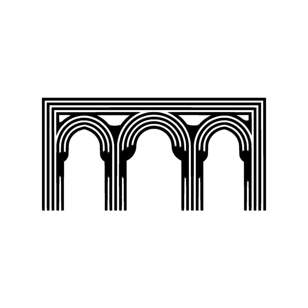 Minimalist Archway, Layered Lines, Geometric vector