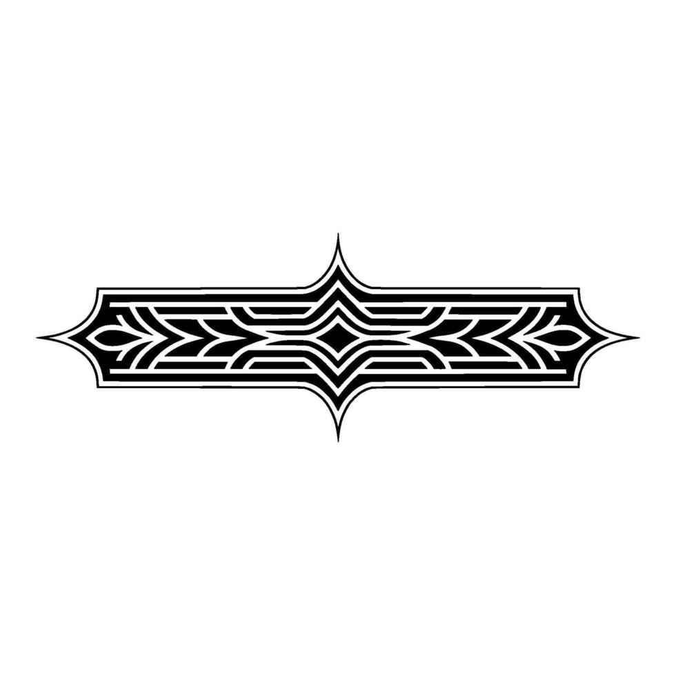 Art Deco Geometric Border, Elegant Element, Stylized vector