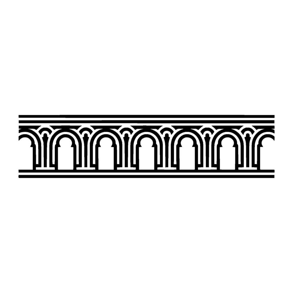 Art Deco Geometric Border, Streamlined - Art deco vector