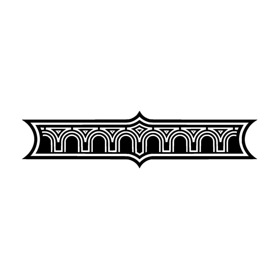 Art Deco Ornament Border, Elegant Element - Pattern - Art deco vector