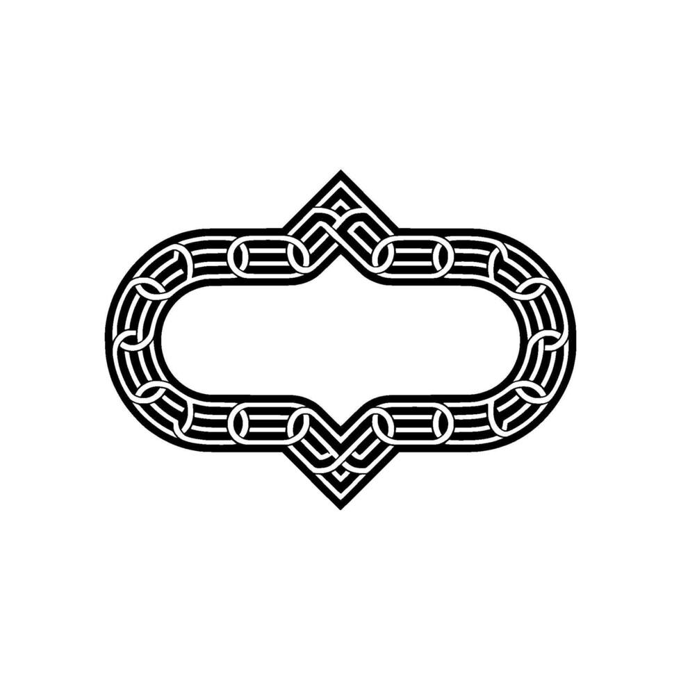 Geometric Celtic Frame, Minimalist, Ornament vector