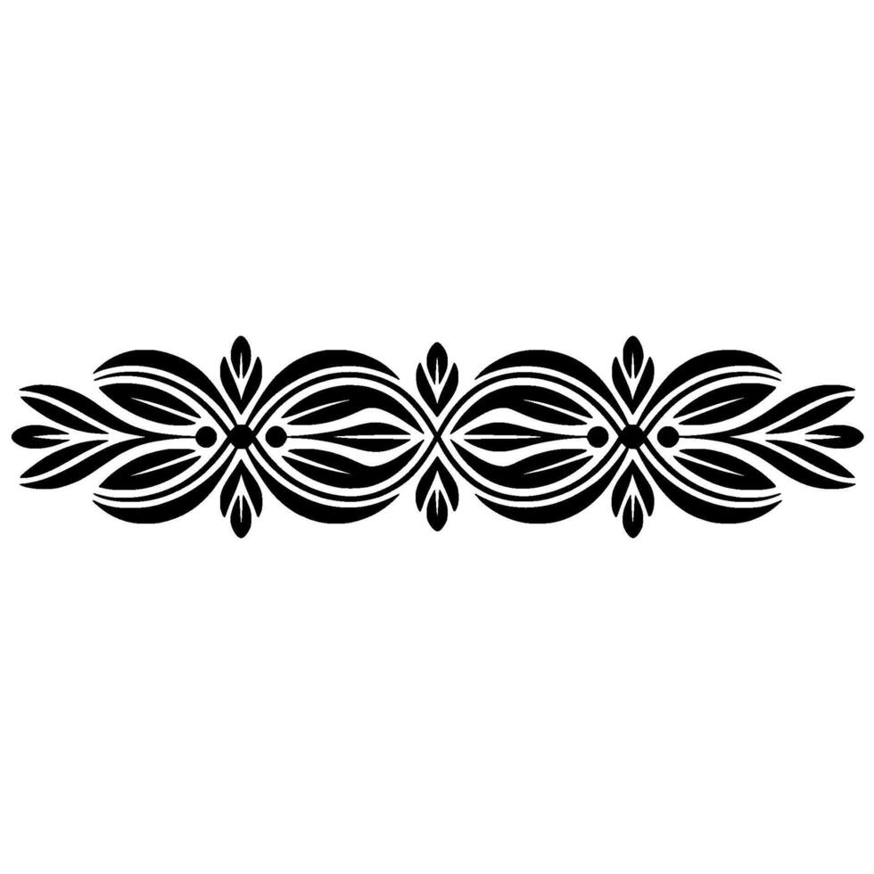 Elegant Black Ornamental Border, Vintage, Symmetrical vector
