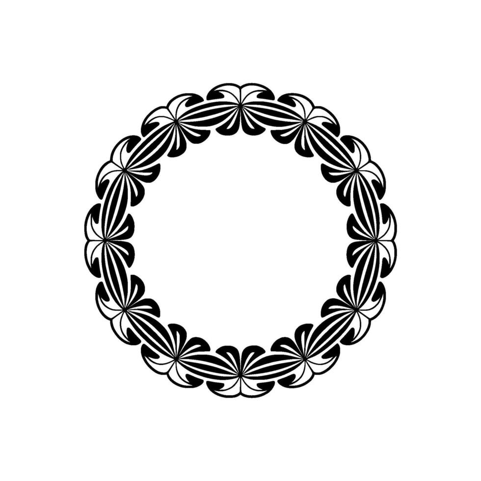 Elegant Art Nouveau Floral Border, Minimalist vector