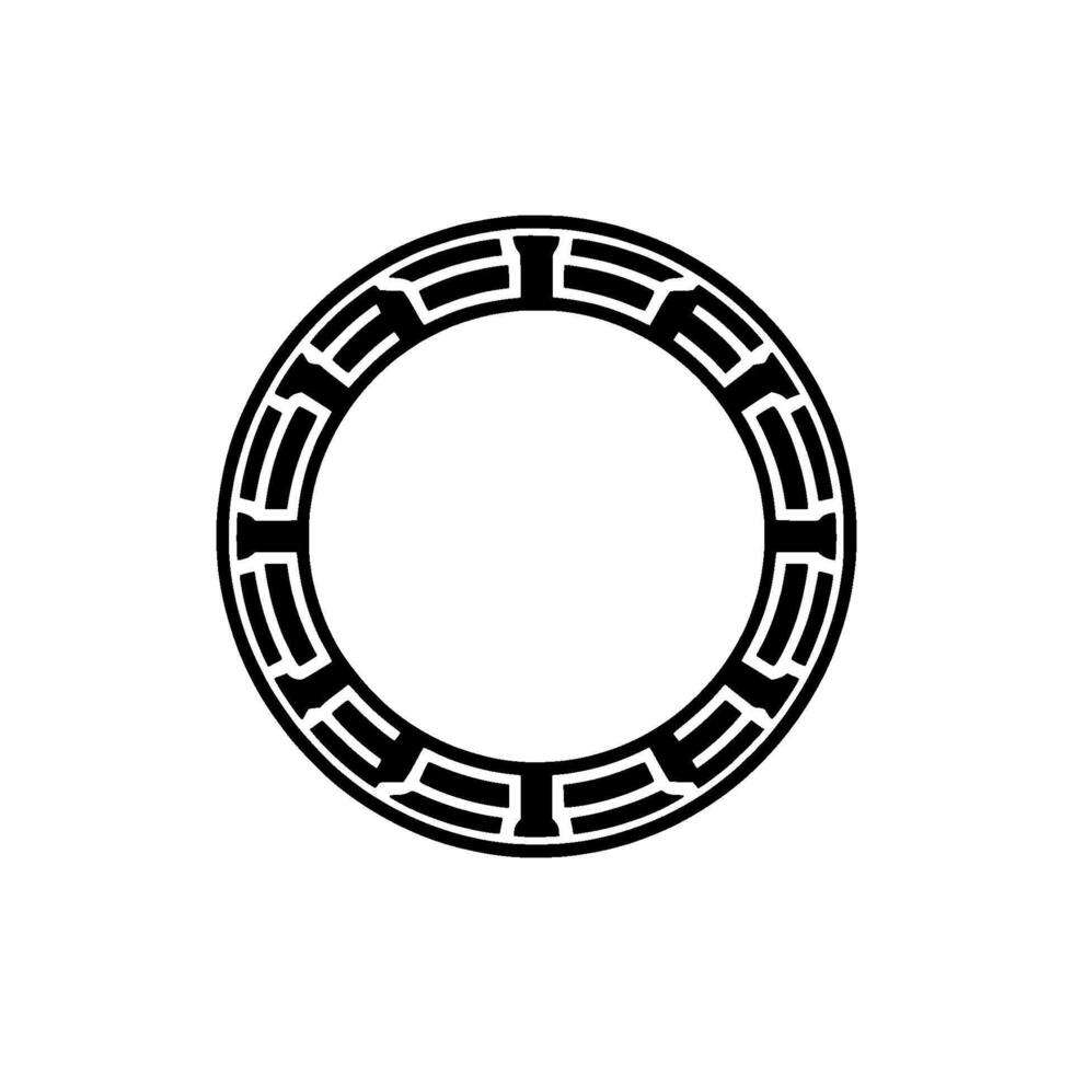 Geometric Circle Border, Classical, Minimalist vector