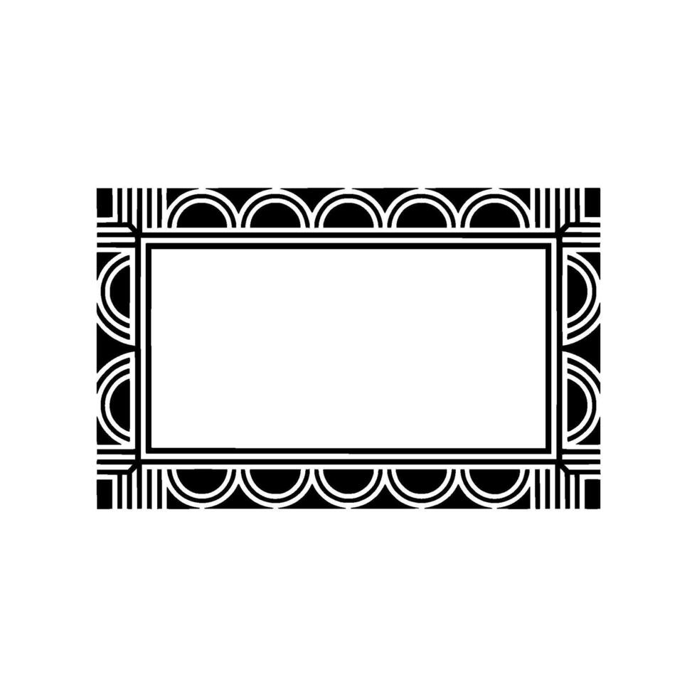 Art Deco Frame, Geometric, Minimalist Elegance - Art deco vector